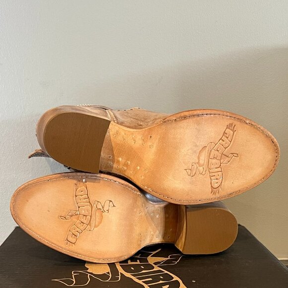 Freebird Taupe Cosmic Leather Sandals with Studded Details - Picture 4 of 4